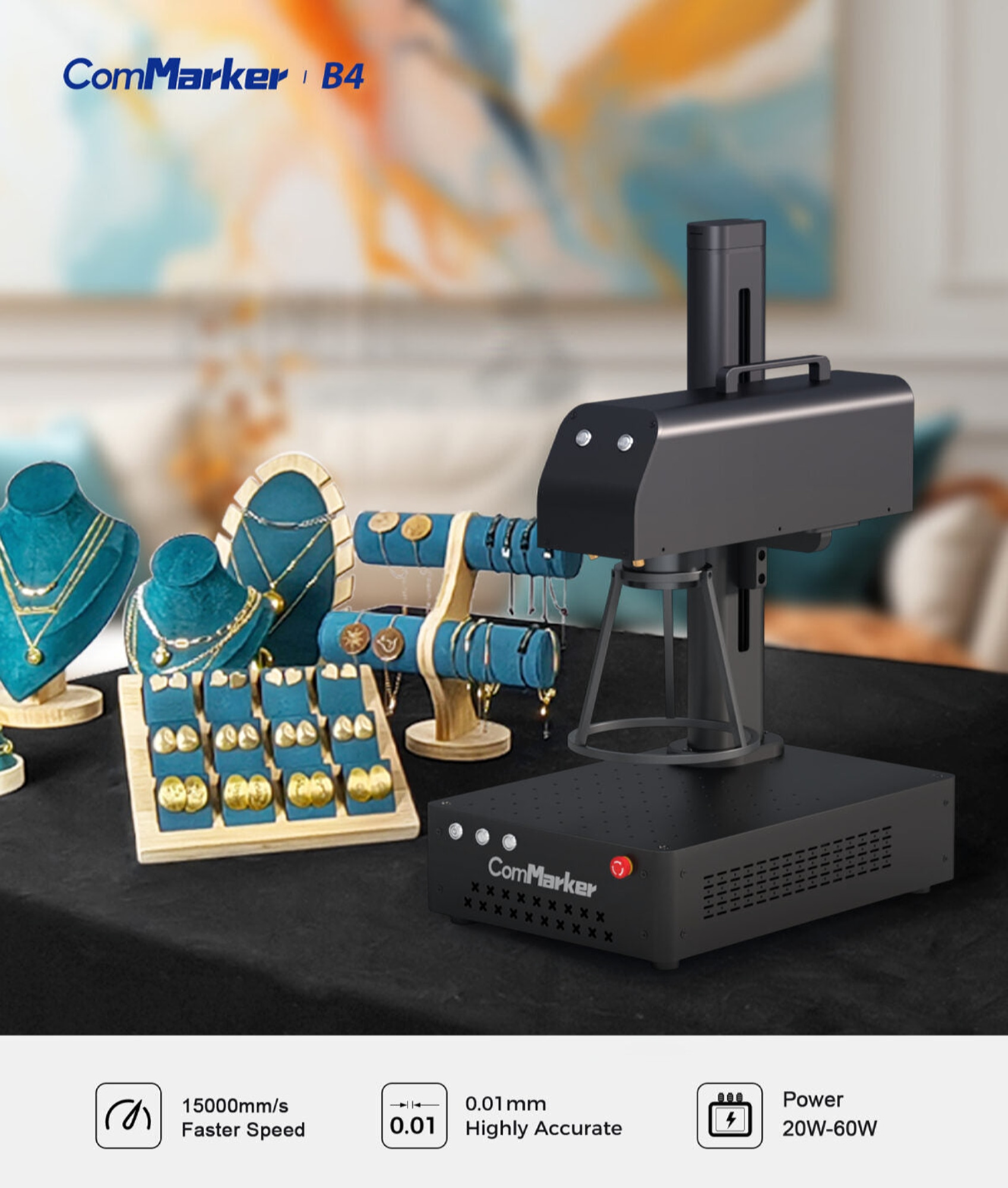 دستگاه حکاکی لیزری کام میکر مدل B4 برند ComMaker - تصویر 6