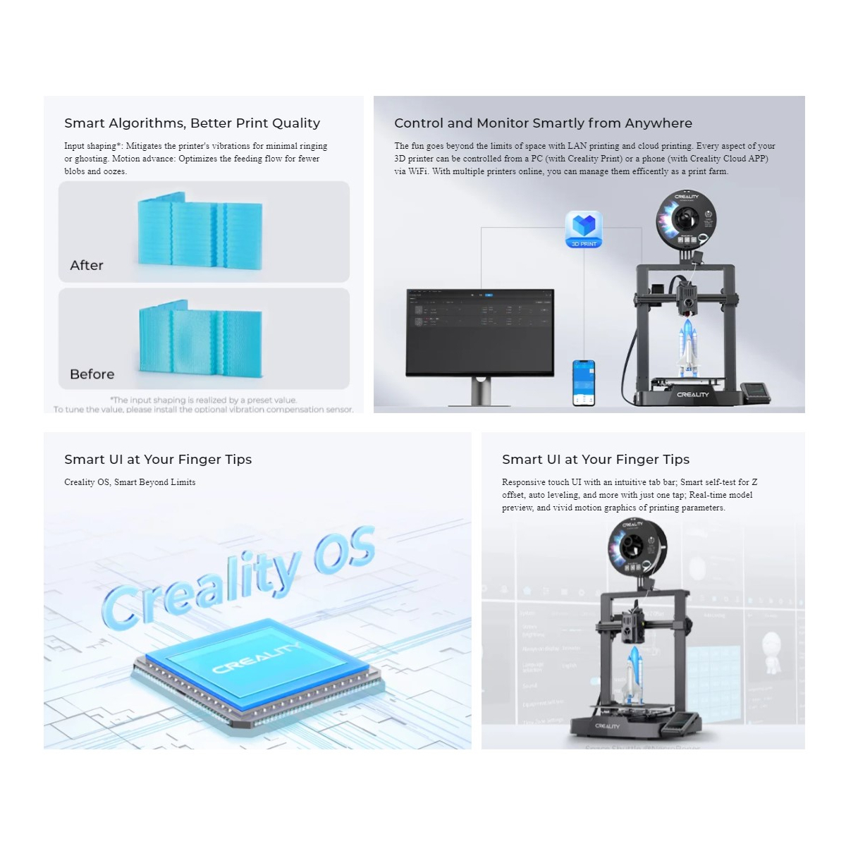 پرینتر سه بعدی کریلیتی مدل Ender 3 V3 KE برند Creality - تصویر 12