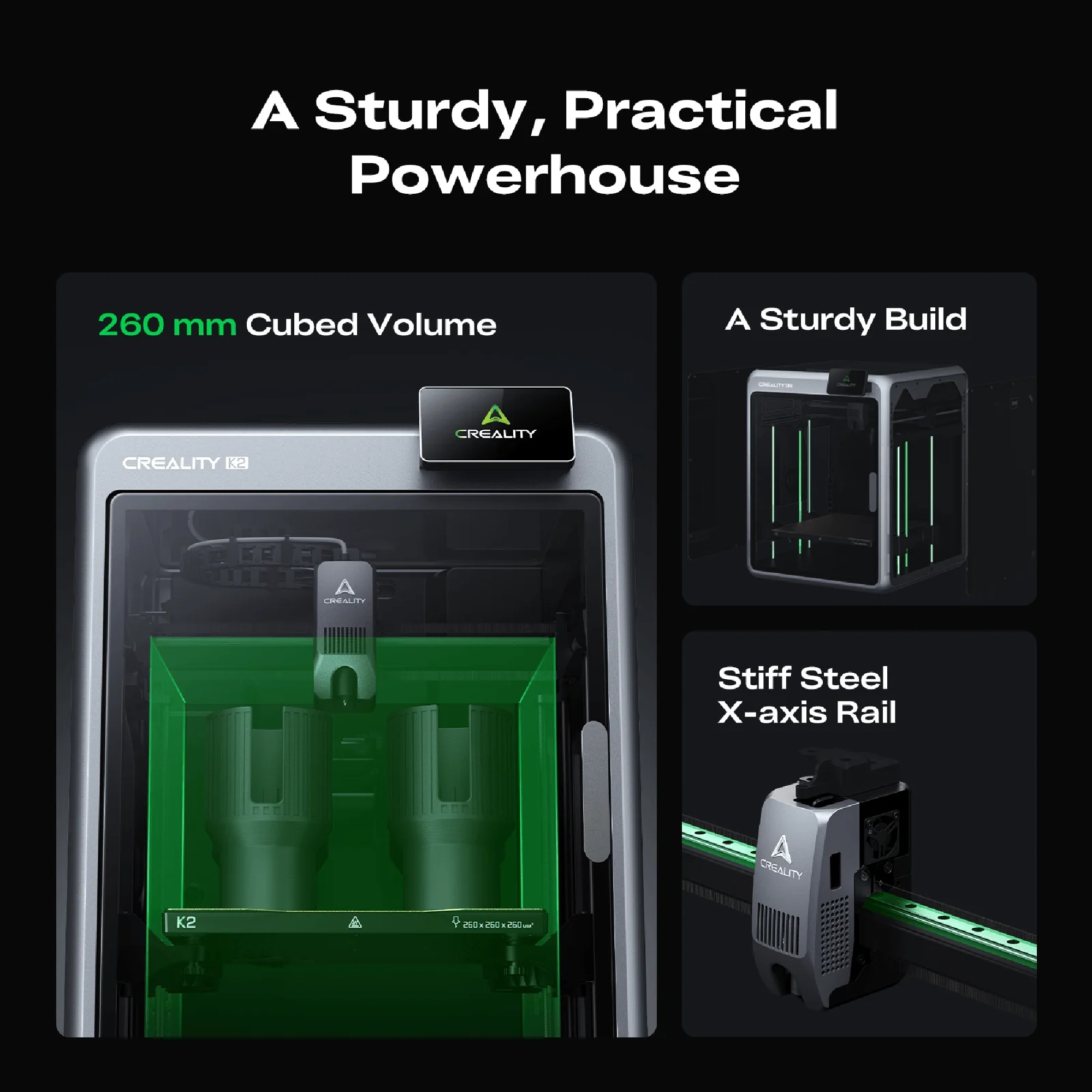 پرینتر سه بعدی کریلیتی مدل K2 برند Creality - تصویر 4