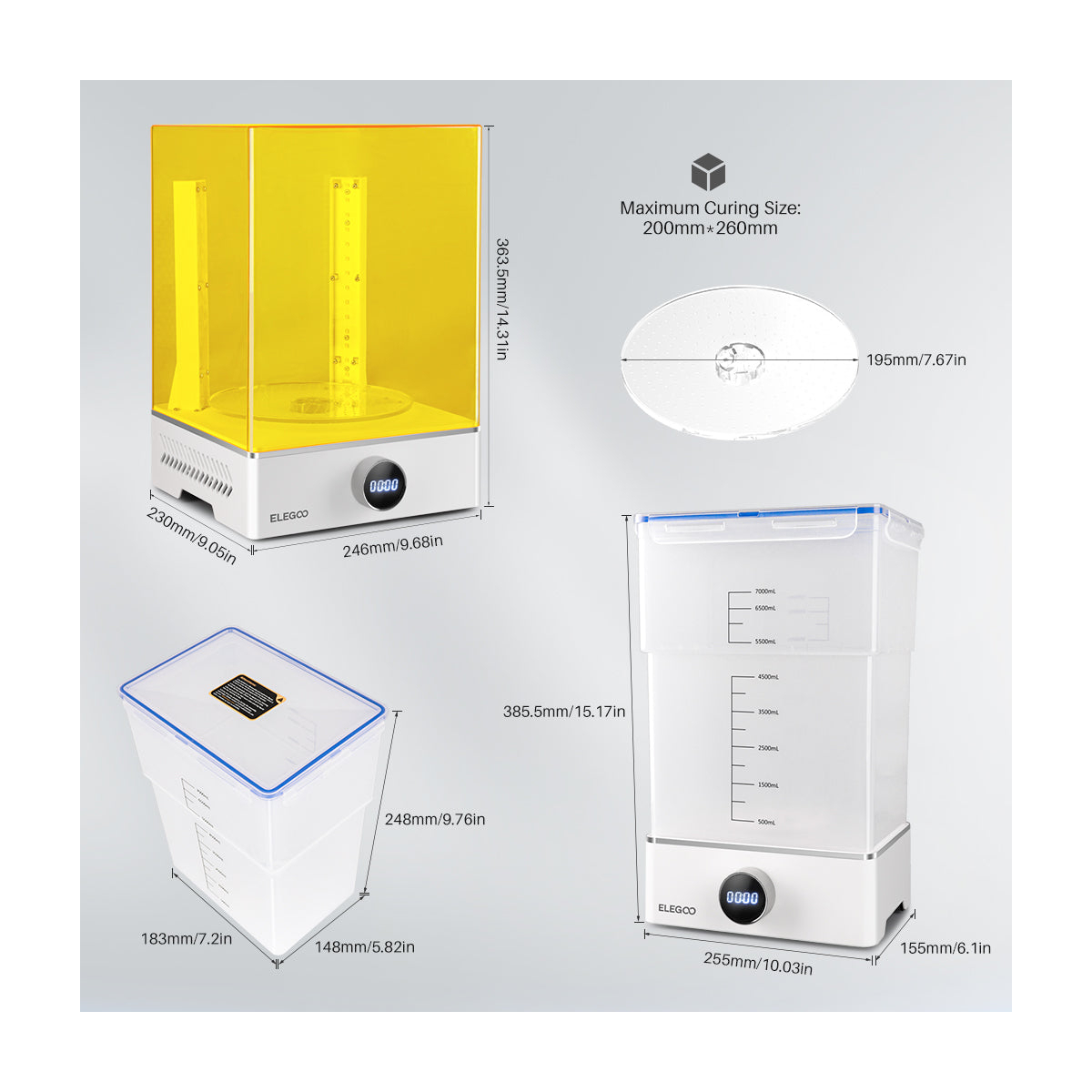 دستگاه شست و شو و پخت الگو مدل Mercury X Bundle برند Elegoo - تصویر 6