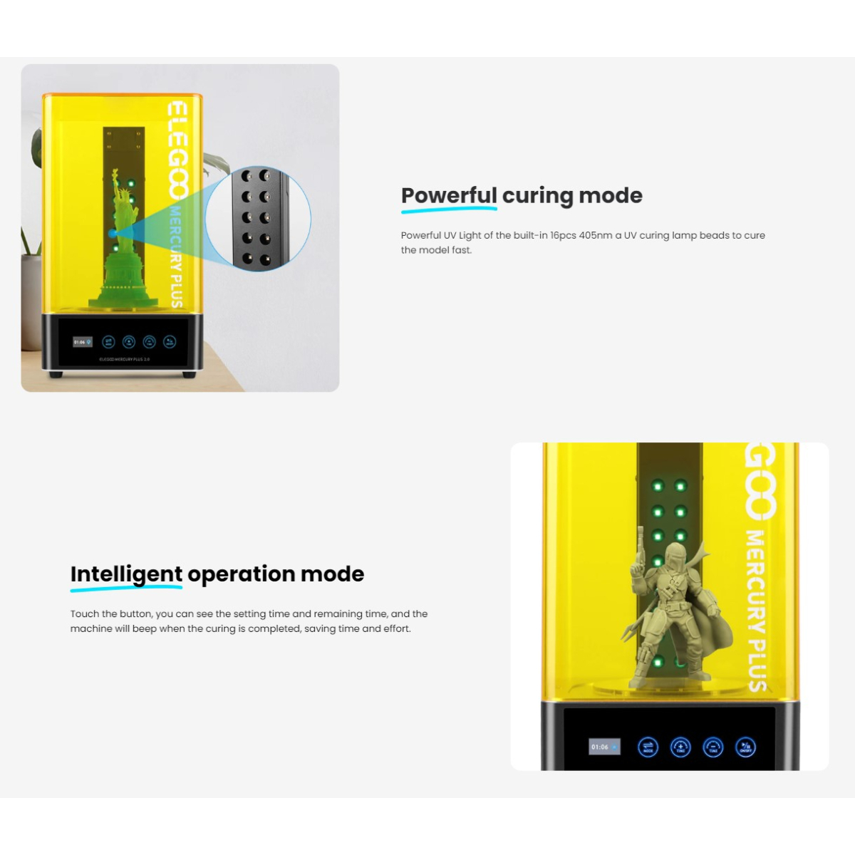 دستگاه شست و شو و پخت الگو مدل Mercury Plus V2.0 برند Elegoo - تصویر 6