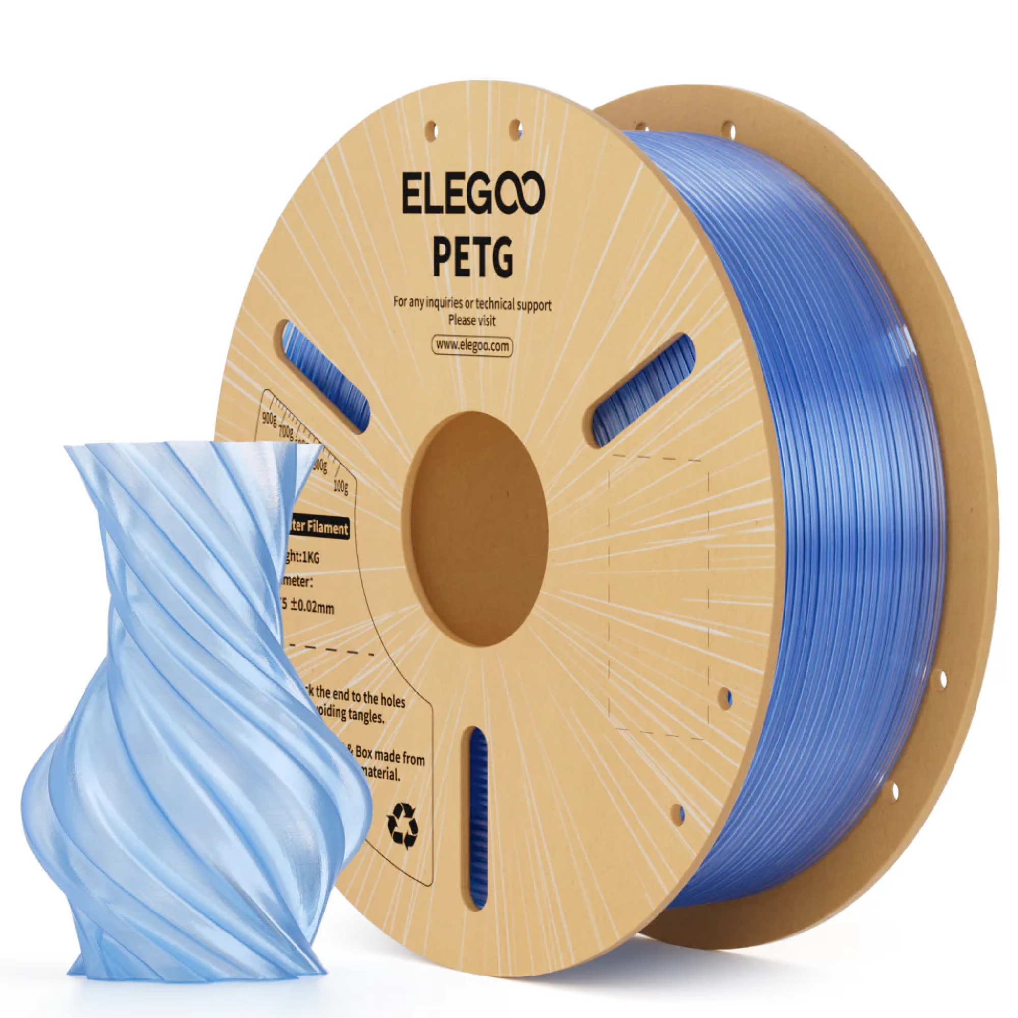 فیلامنت بامبو لب مدل PETG Translucent برند Bambu Lab - تصویر 2