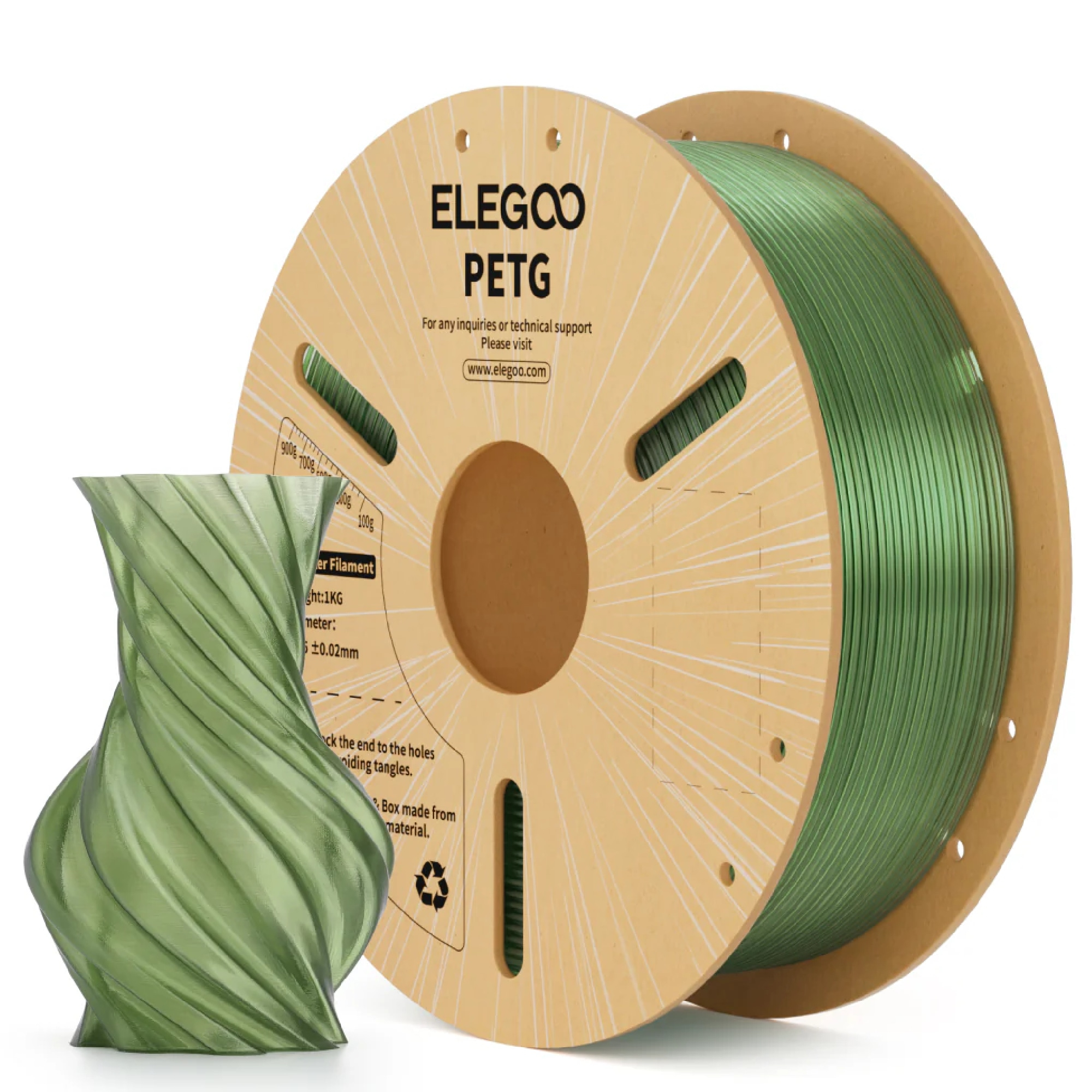 فیلامنت بامبو لب مدل PETG Translucent برند Bambu Lab - تصویر 3