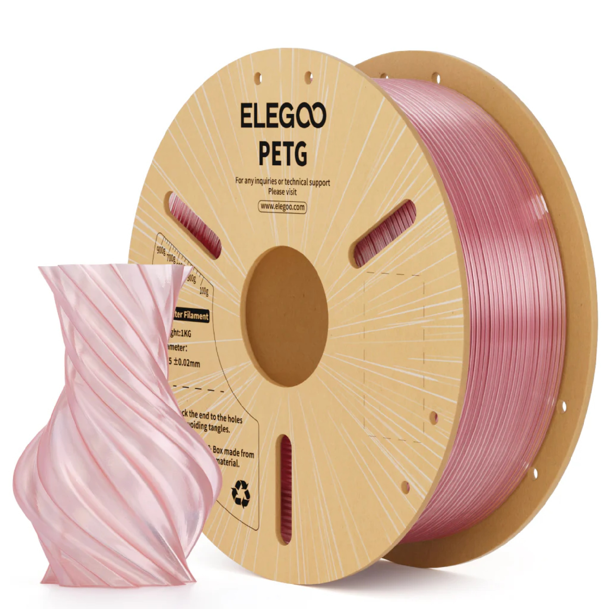 فیلامنت بامبو لب مدل PETG Translucent برند Bambu Lab - تصویر 4