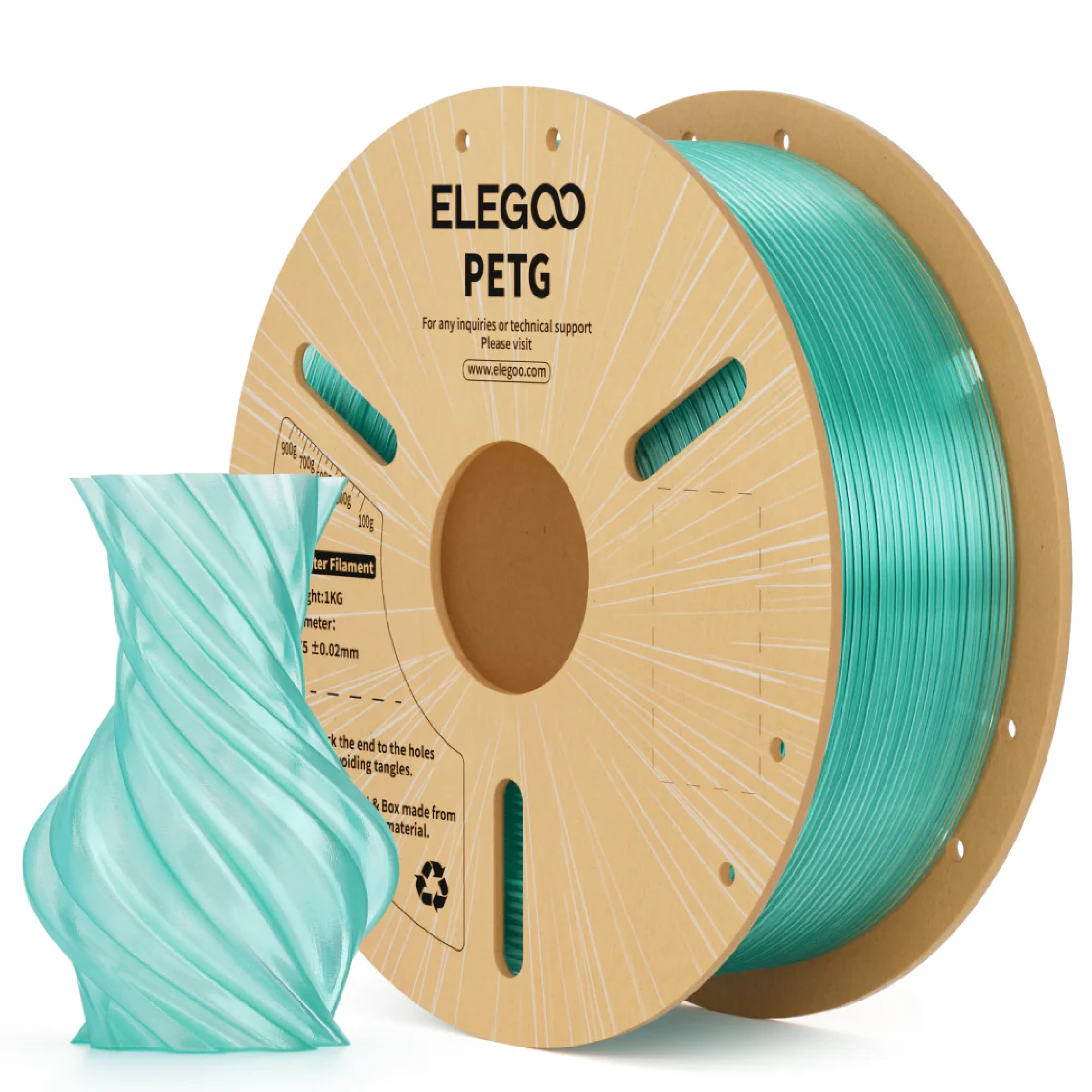 فیلامنت بامبو لب مدل PETG Translucent برند Bambu Lab - تصویر 6