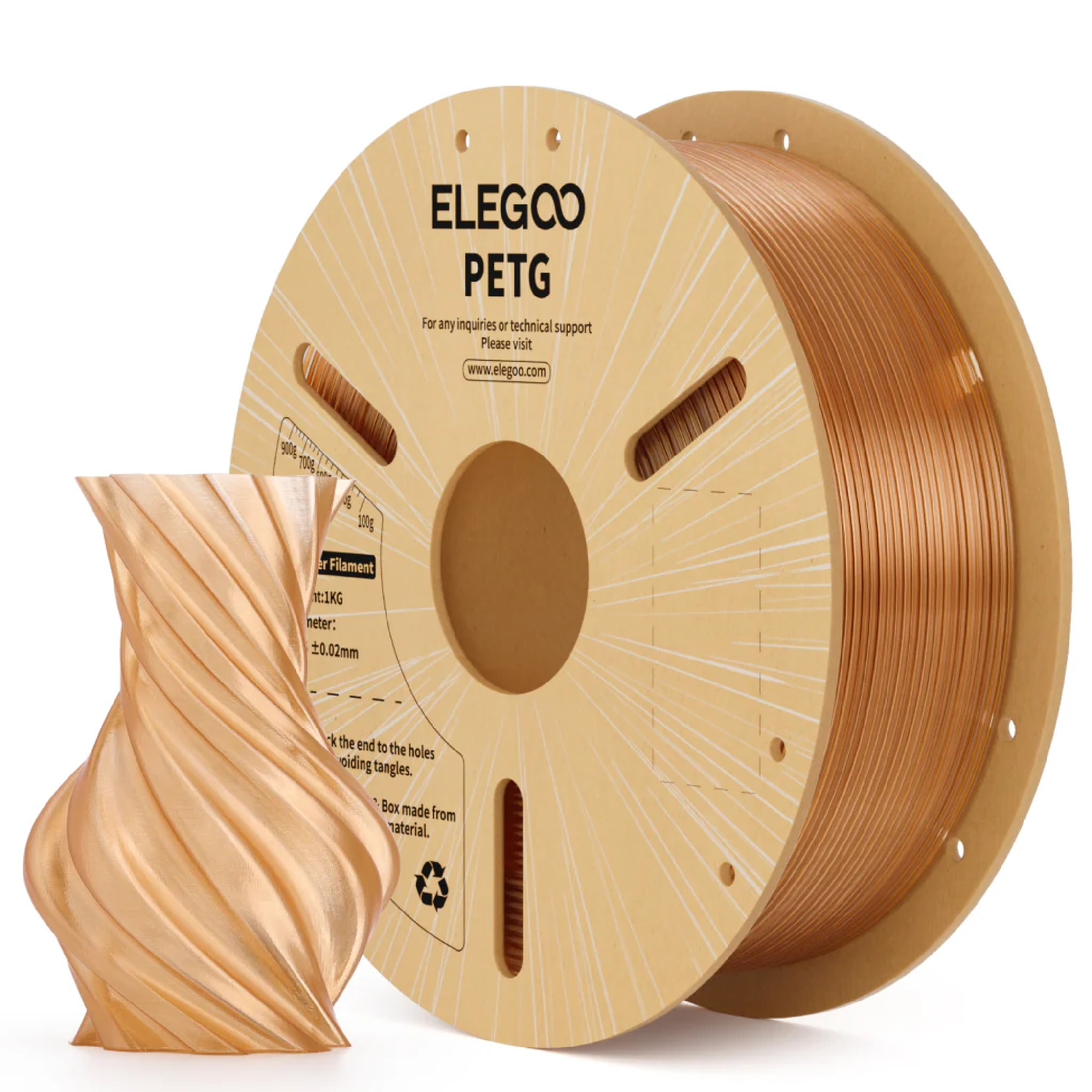 فیلامنت بامبو لب مدل PETG Translucent برند Bambu Lab - تصویر 7
