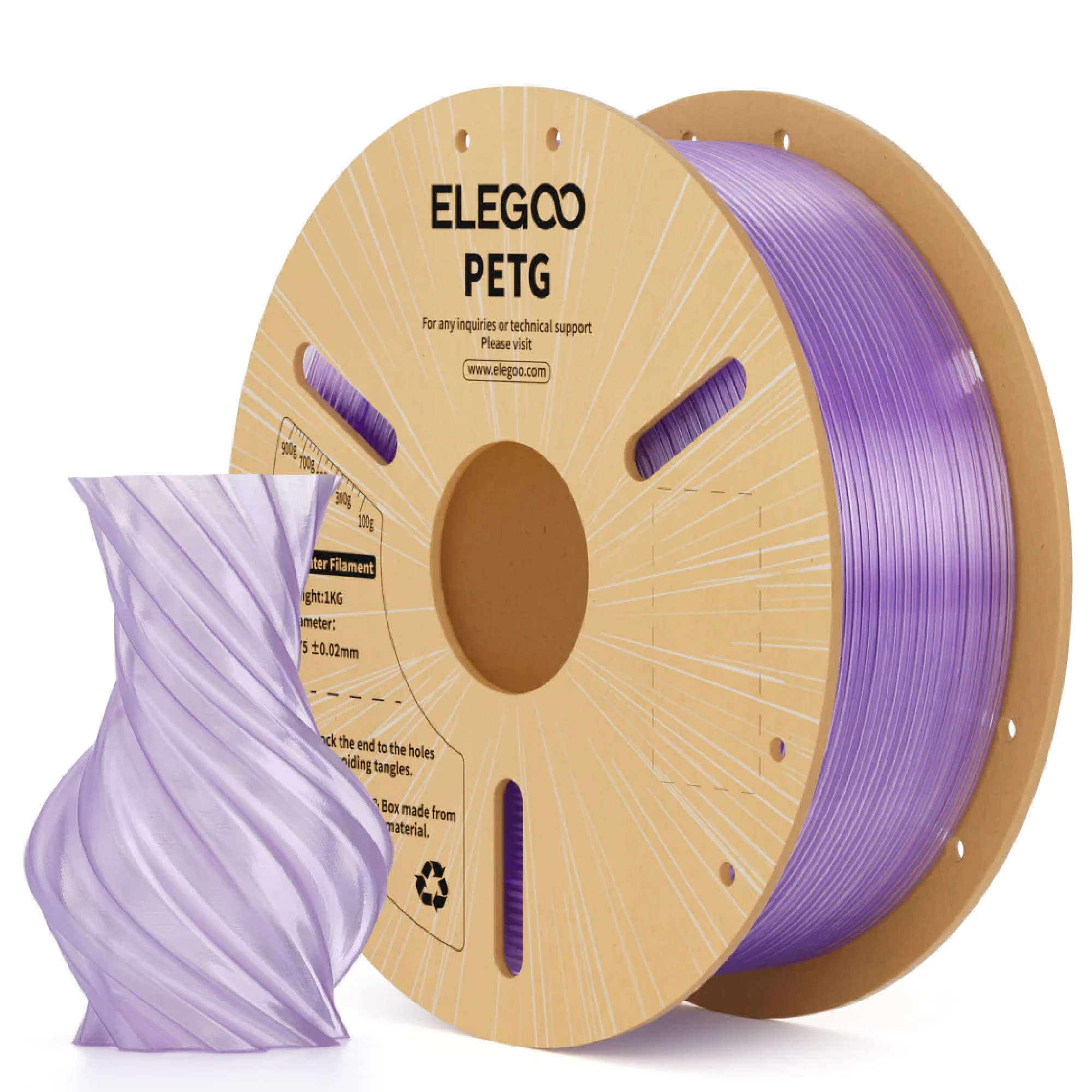 فیلامنت بامبو لب مدل PETG Translucent برند Bambu Lab